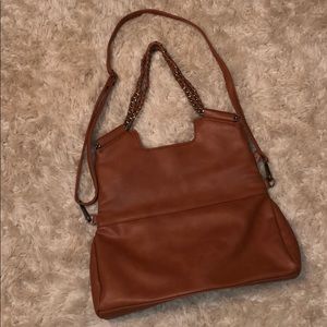 Tan purse with removable strap